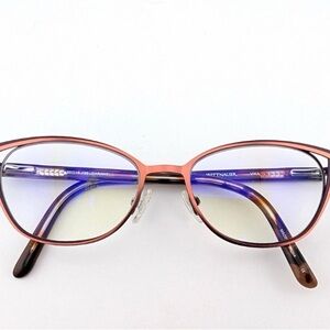 Wittnauer Eyeglasses, Frames Only, Vika, 50-16-135, Metal/Plastic, Caramel